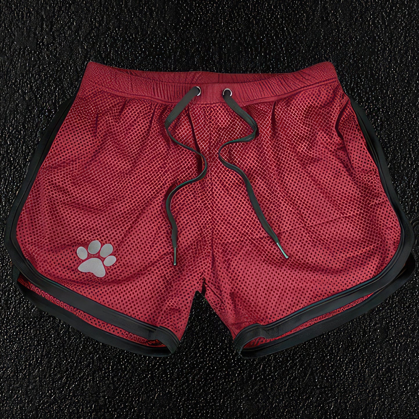 Red & Black men's gym shorts