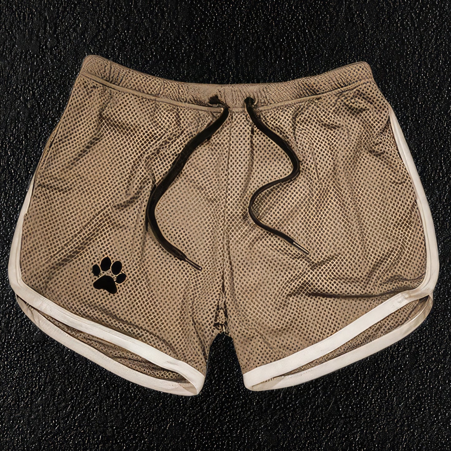 Khaki men's gym shorts