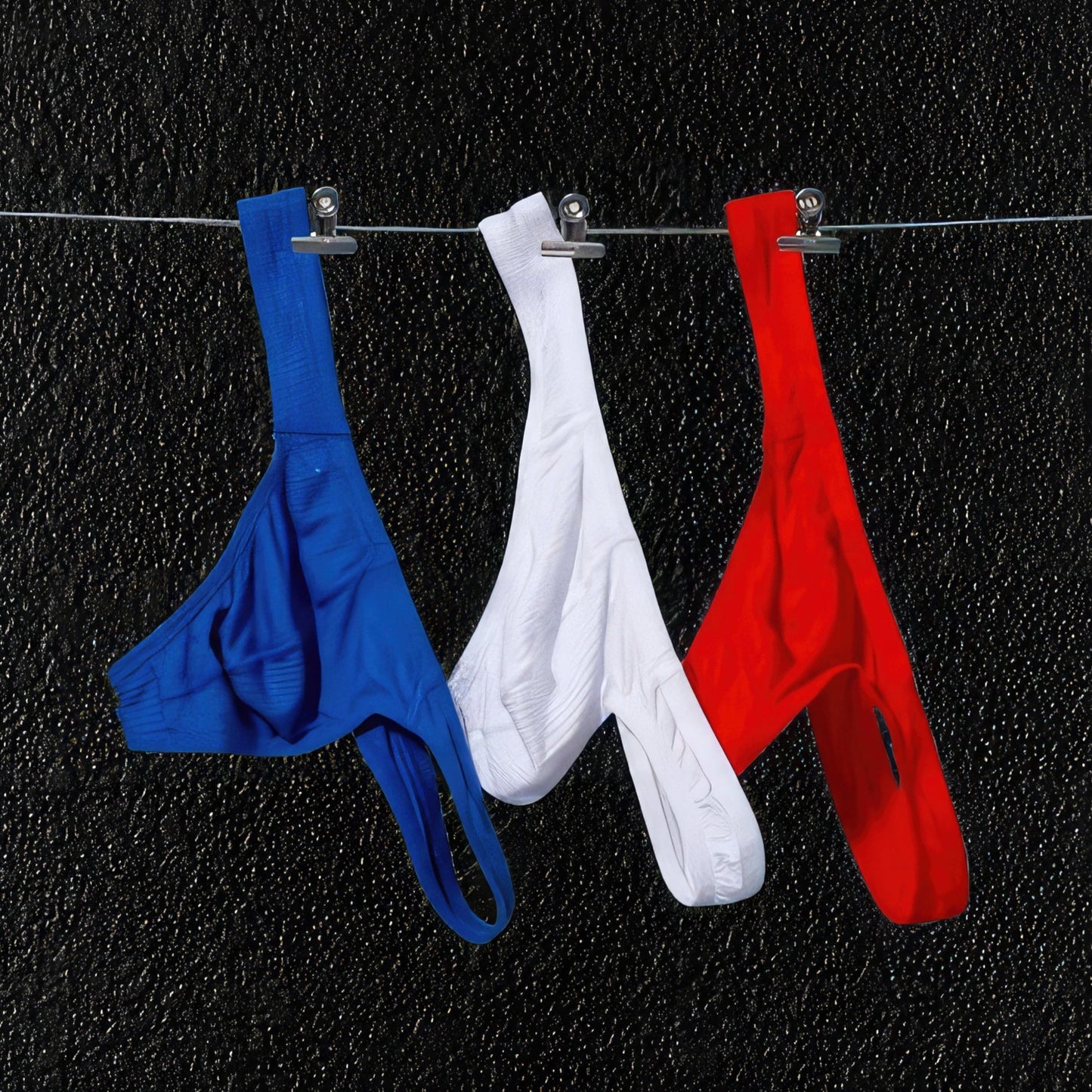 Men's Red White & Blue Cotton Thongs