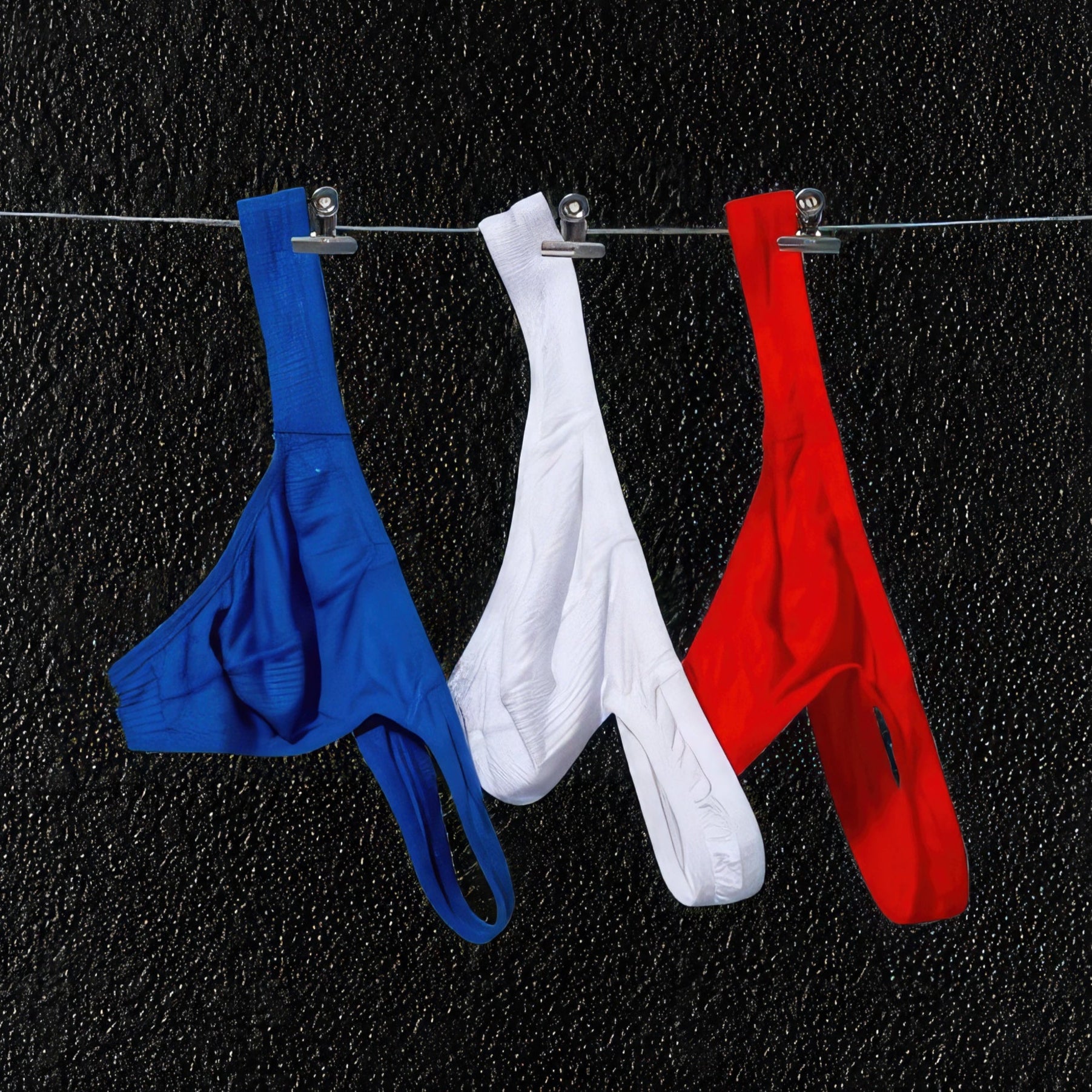 Men's Red White & Blue Cotton Thongs