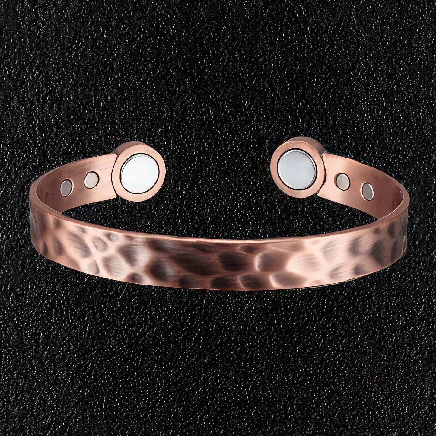 Men's Hammered Copper Magnetic Bangle