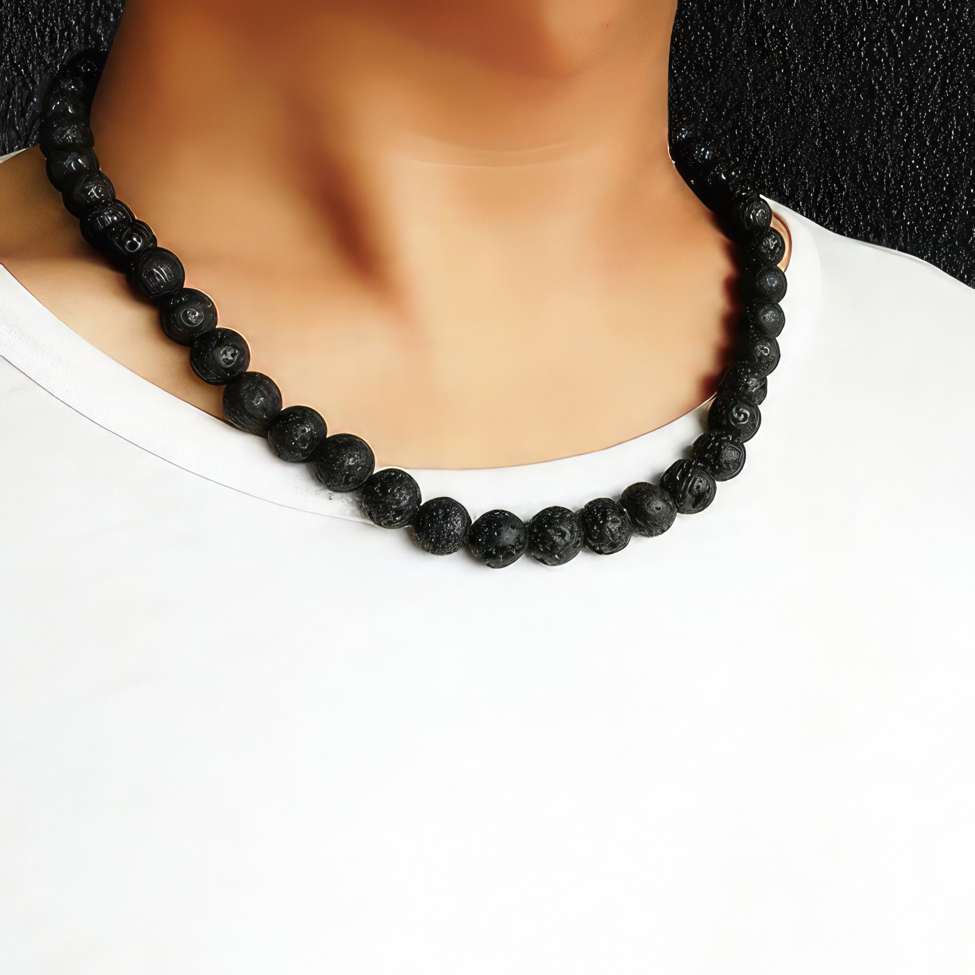 Lava Stone Bead Choker