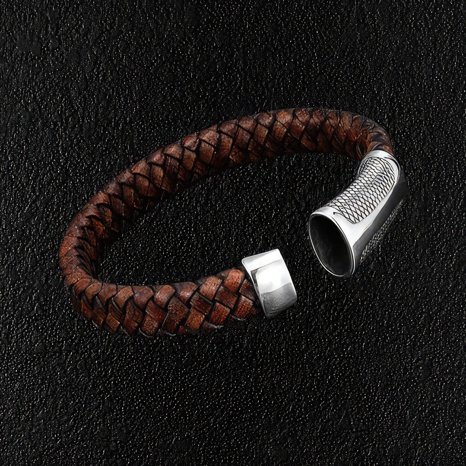 Men's Rustic Leather Bracelet