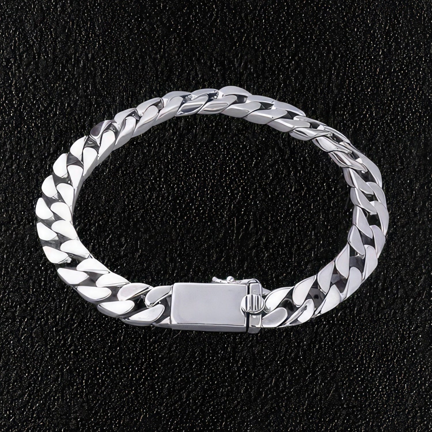 Men's Sterling Silver Cuban Chain Link Bracelet