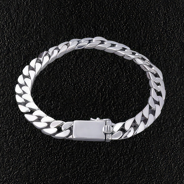Men's Sterling Silver Cuban Chain Link Bracelet