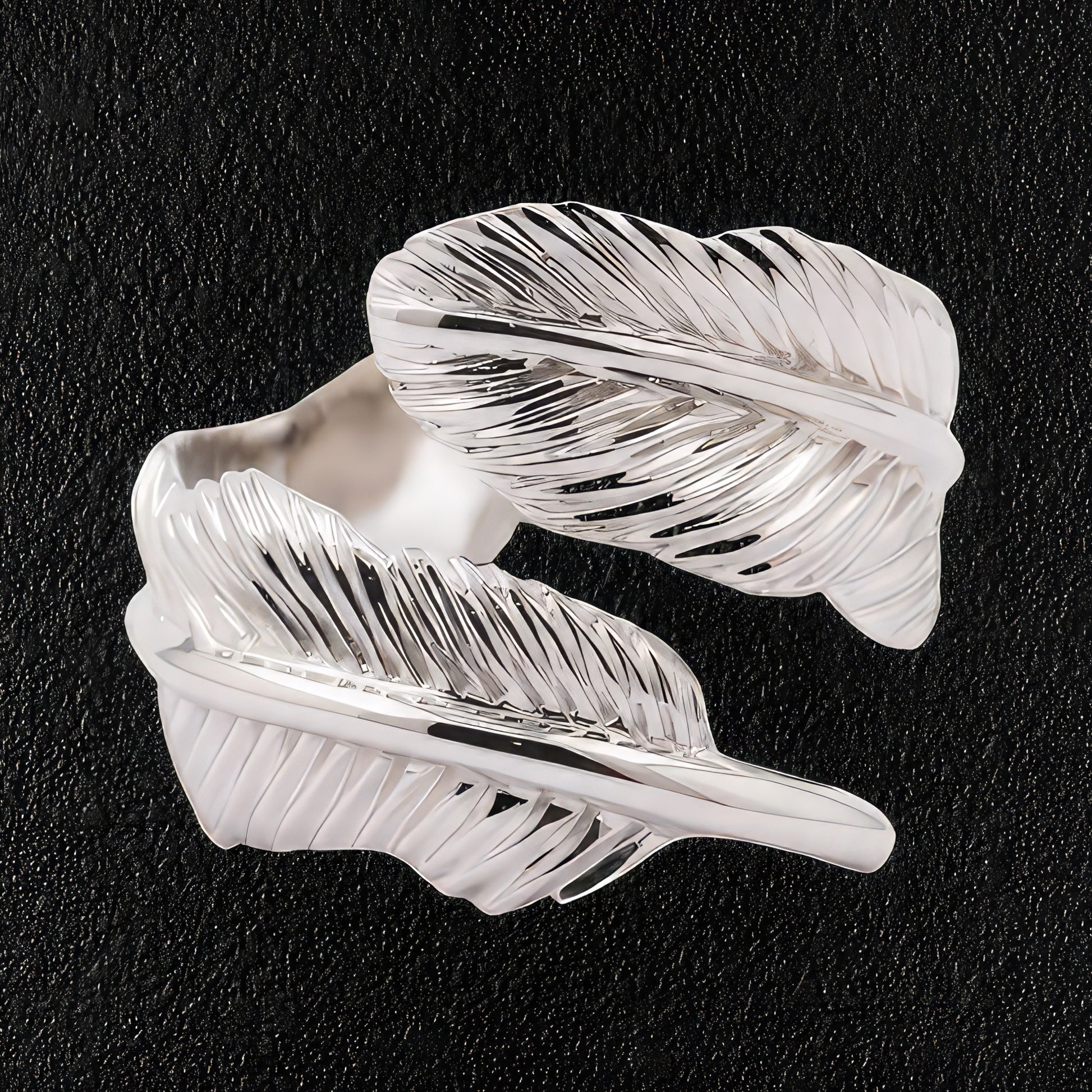 925 Silver Feather Ring For Men