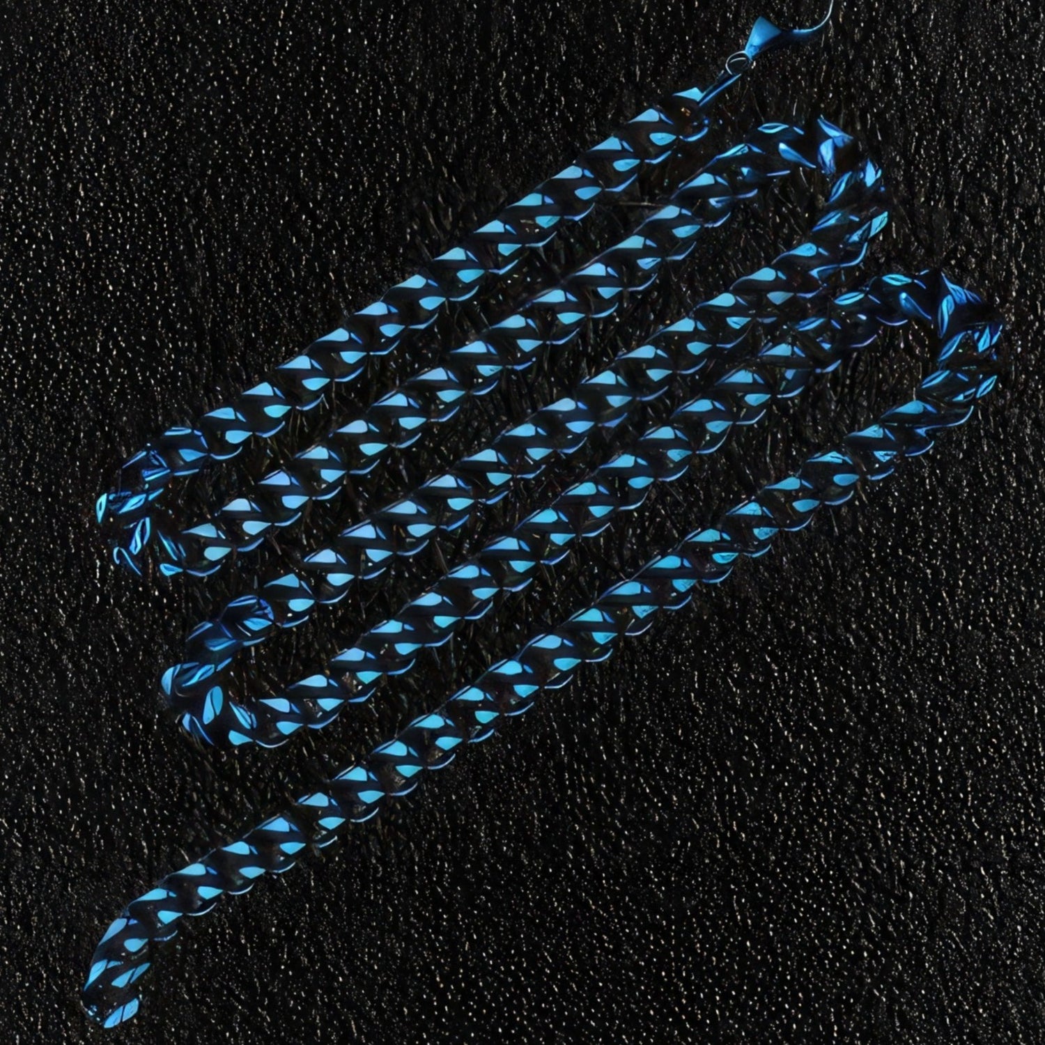Electric Blue Cuban Necklace