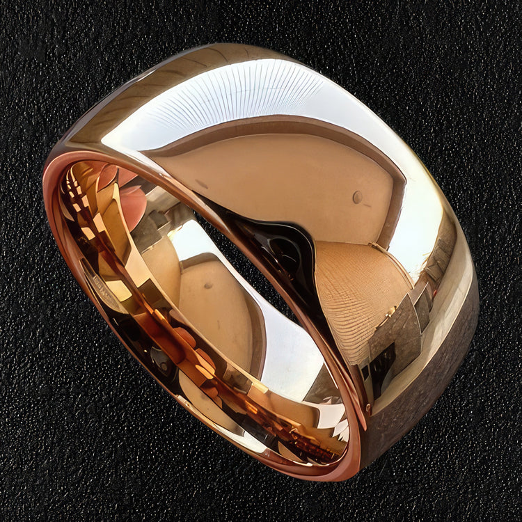 Wide Rounded Bronze Tungsten Ring