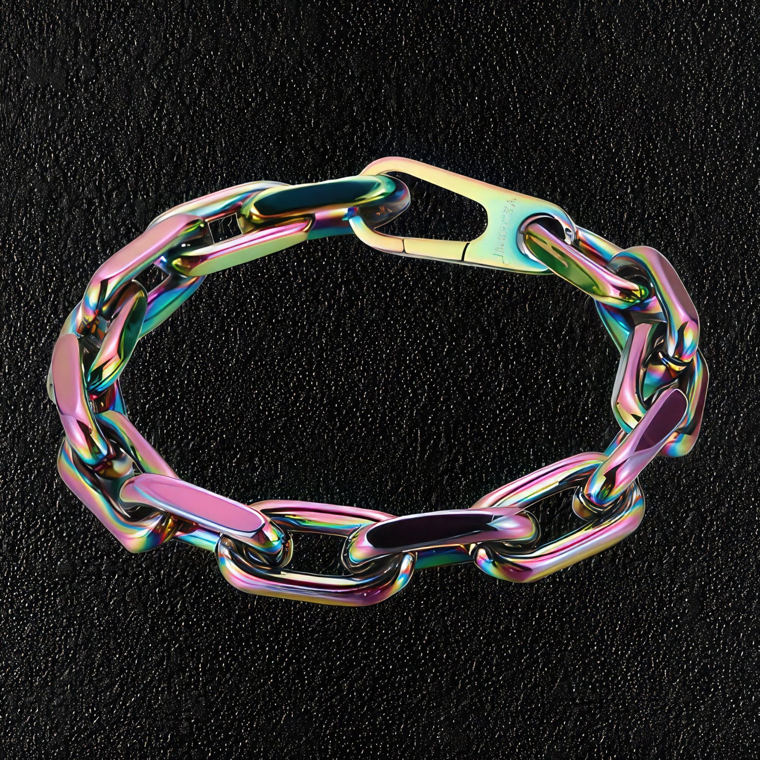 Colourful Rectangle Link Chain Bracelet