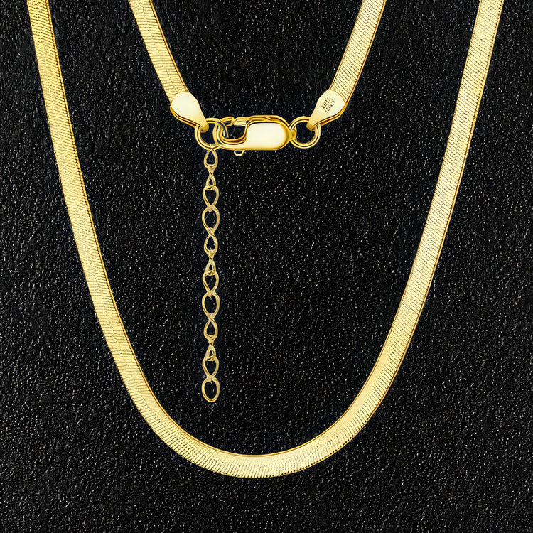 Gold Sterling Silver Blade Chain Necklace