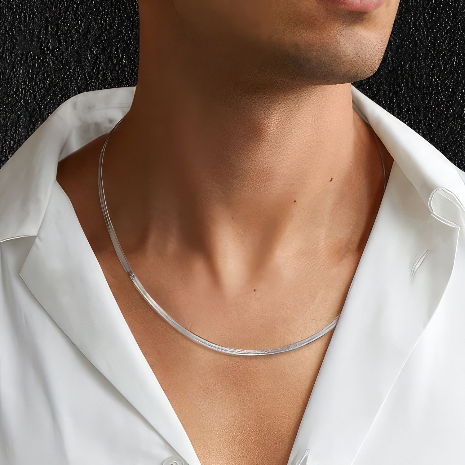 Men's Sterling Silver Blade Chain Necklace