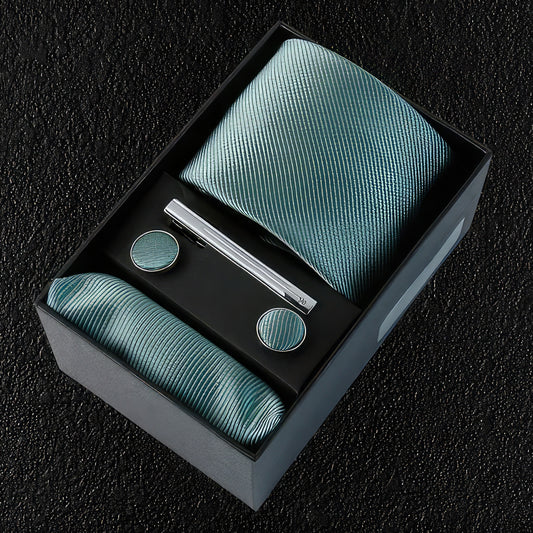 Taupe Silk Tie Boxed Gift Set