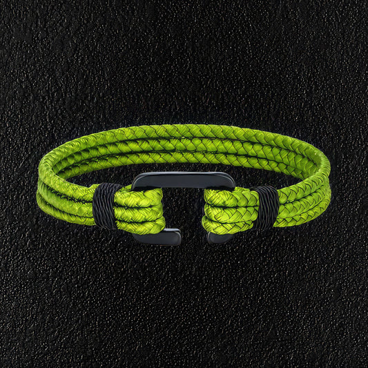 Olive Green Triple Rope Beach Bracelet