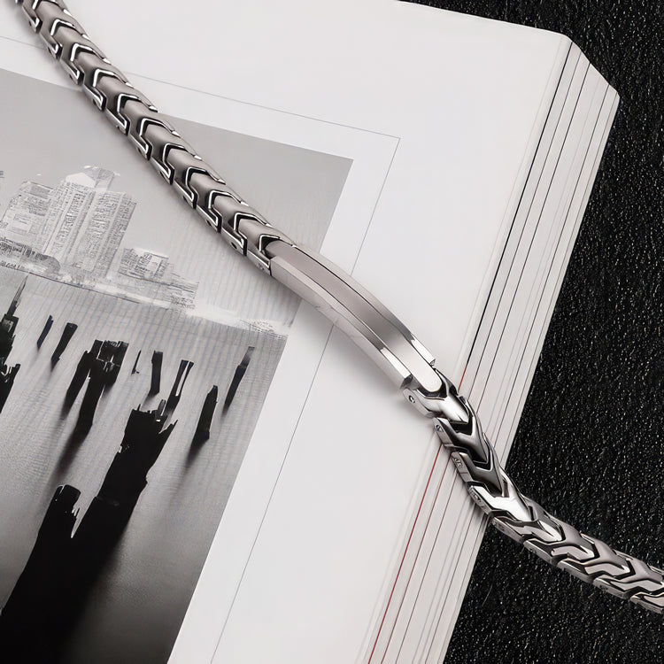 Sleek Y Link Steel Bracelet