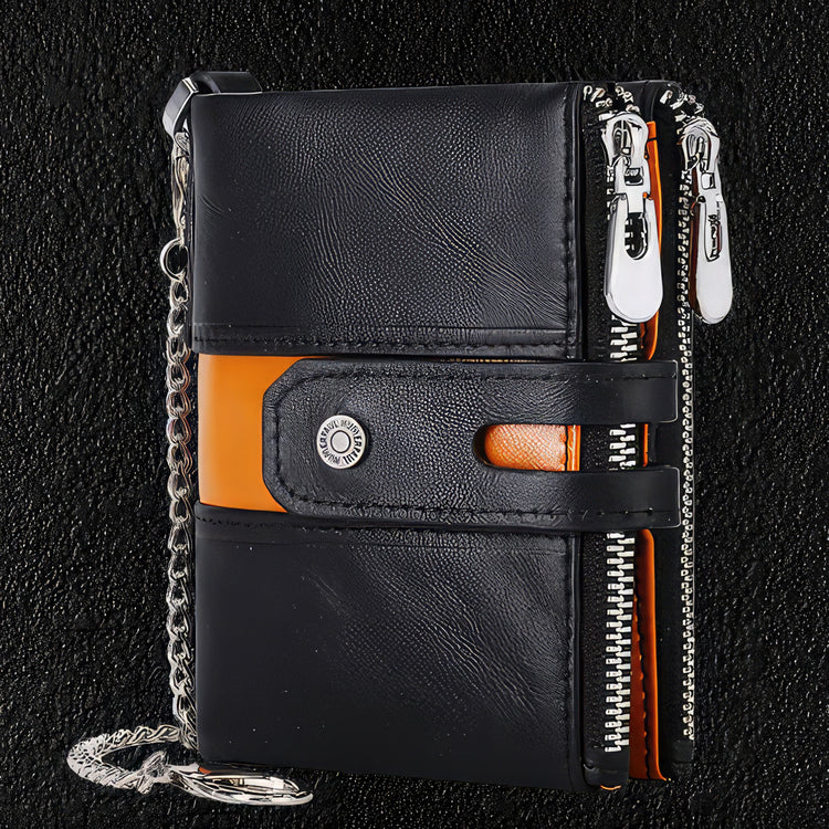 Black & Orange Leather Wallet