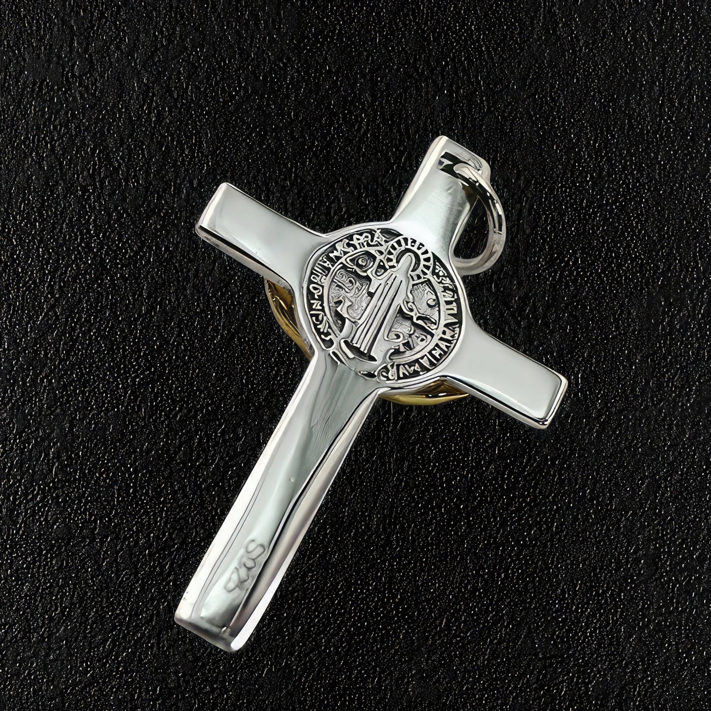 Sterling Silver Catholic Crucifix & Necklace