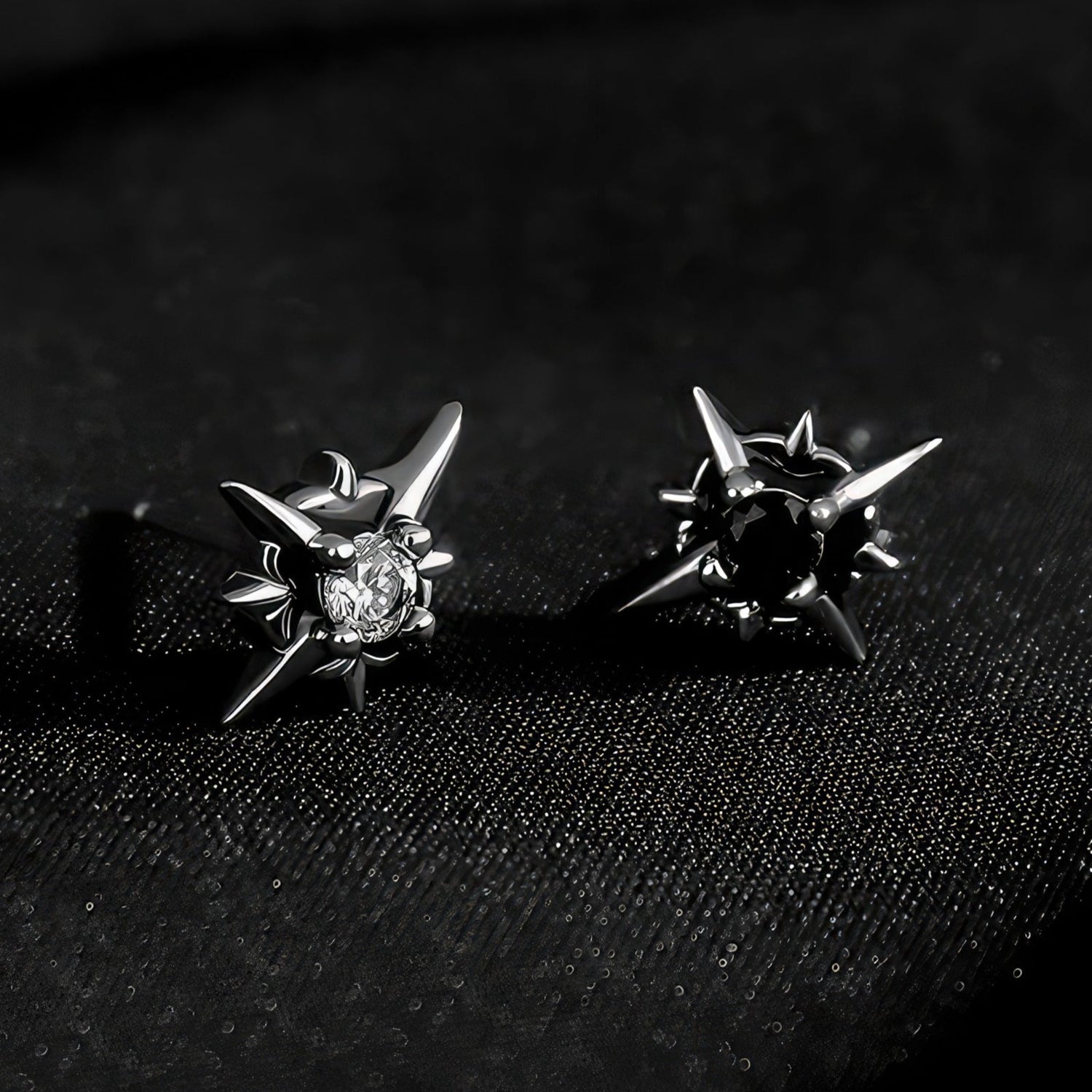 Men's Crystal Star Earrings