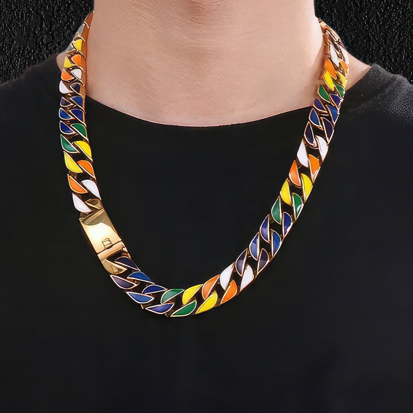 Cuban Necklace Of Many Colours