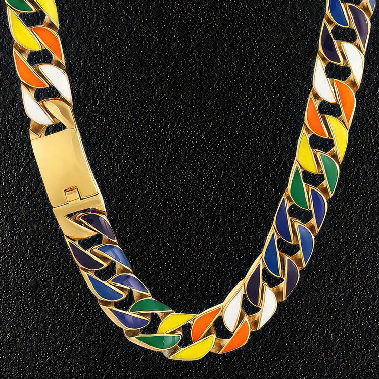Cuban Necklace Of Many Colours