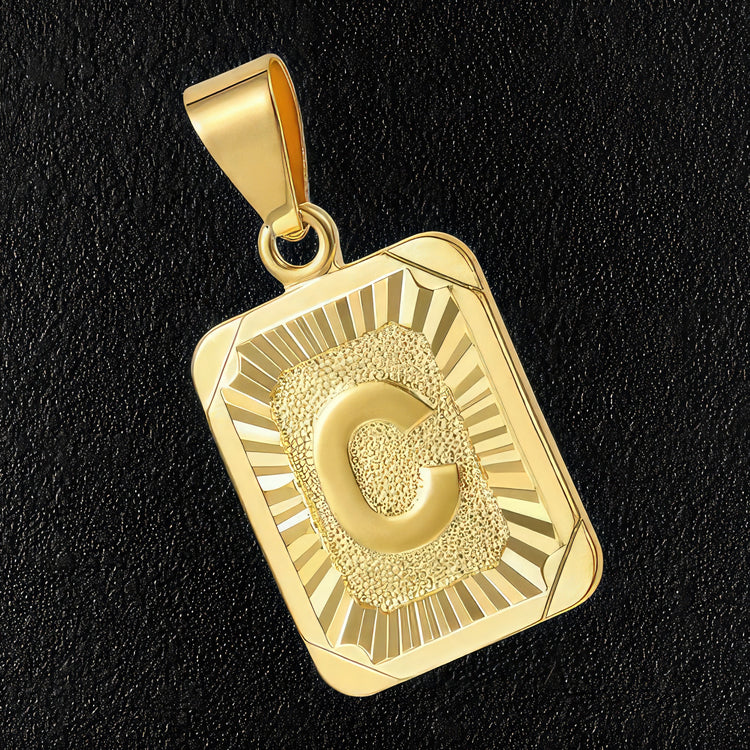 Golden Letter C Pendant & Necklace