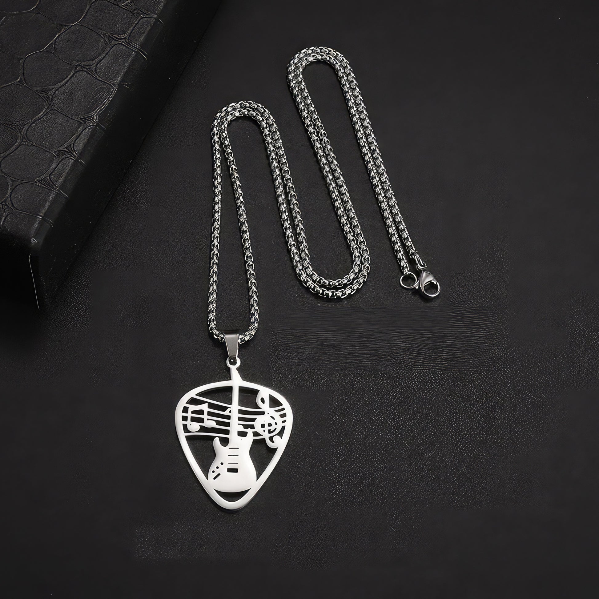 Electric Guitar Pick Pendant Necklace