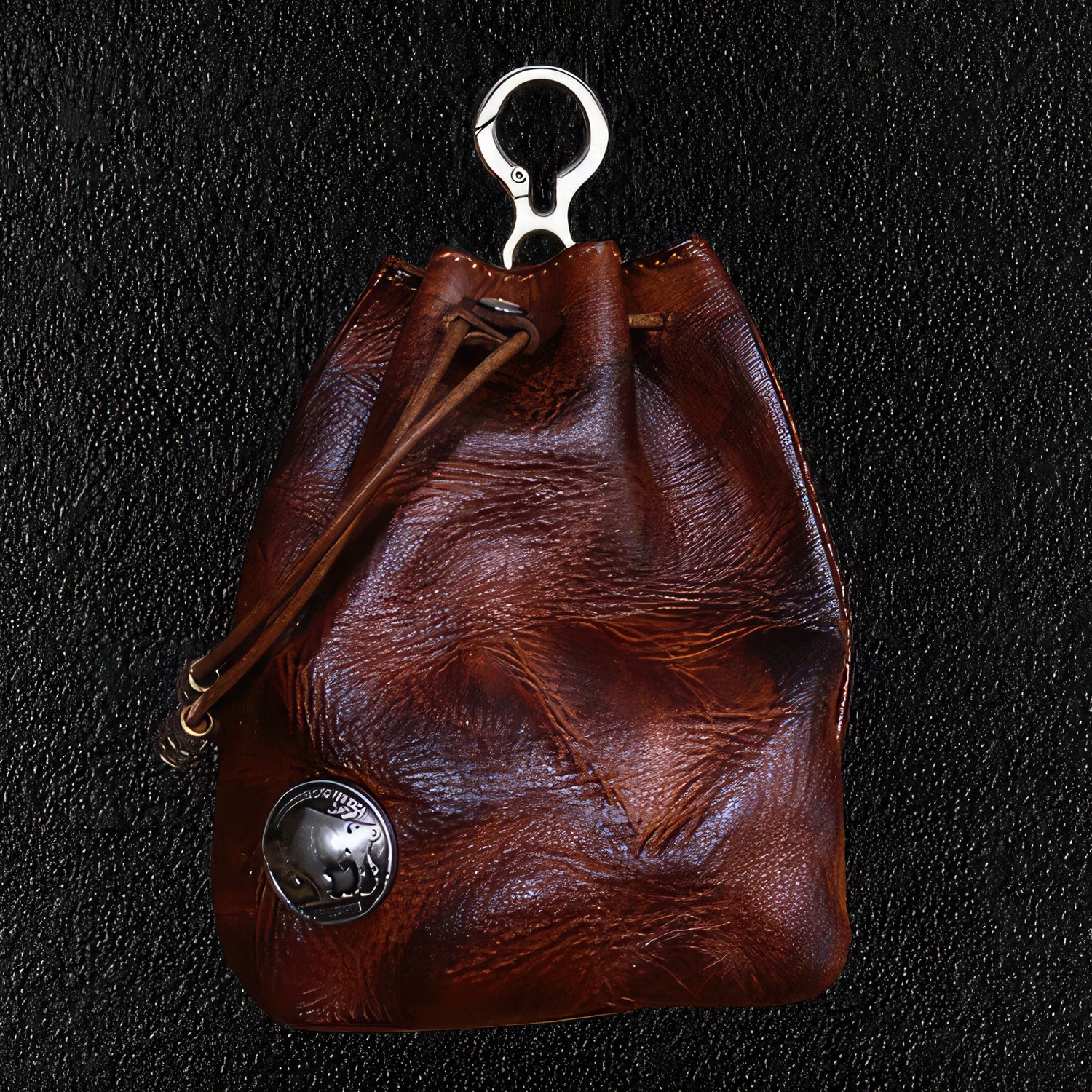 Brown Leather Coin Bag