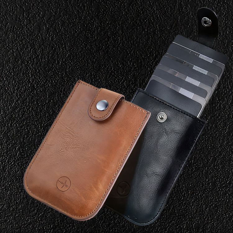 Leather Pull-up Card Holder