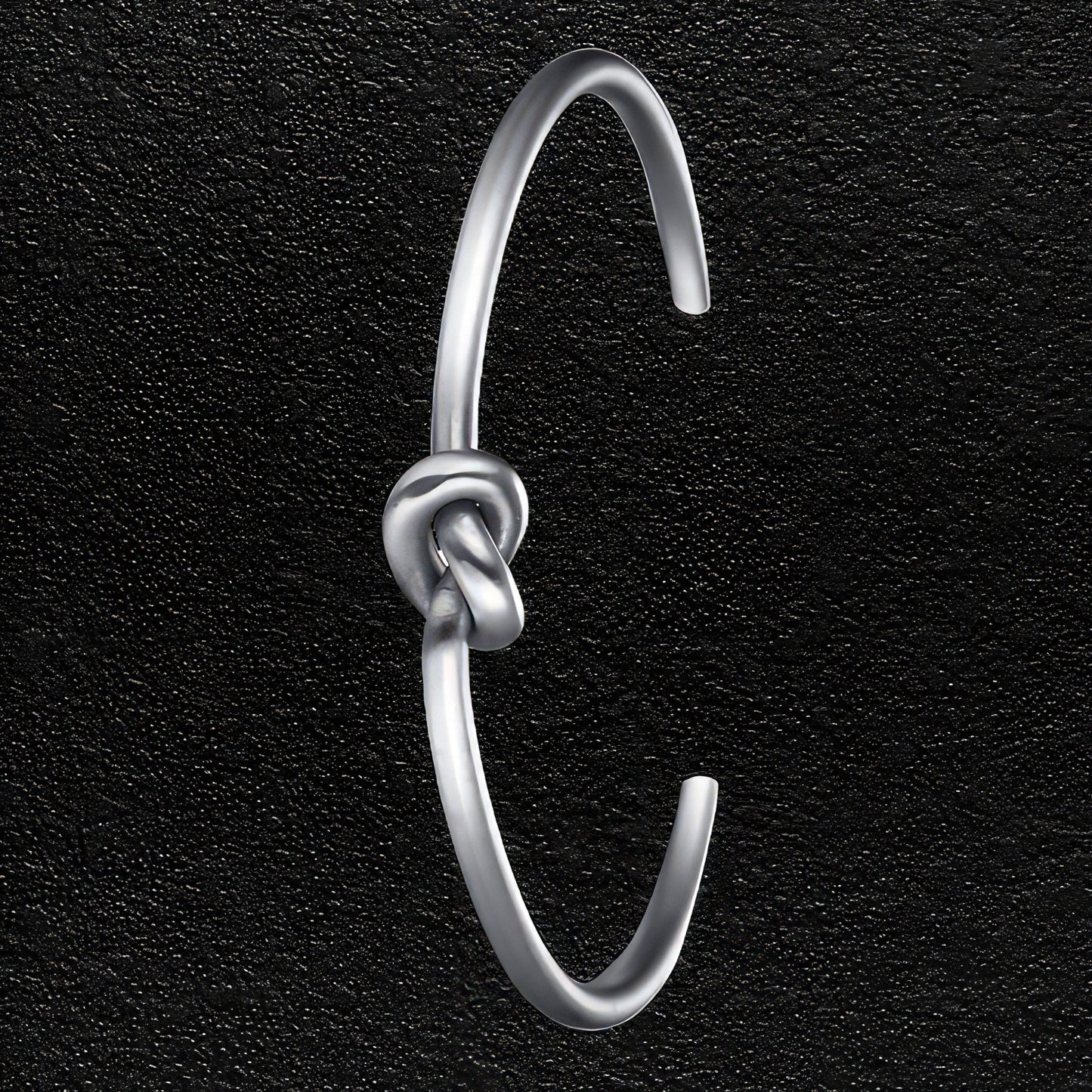 Polished Love Knot Bangle For Men