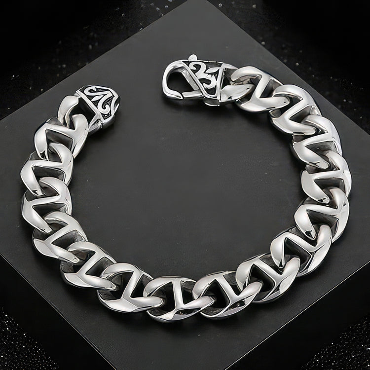 Stainless Steel H Link Bracelet For Men