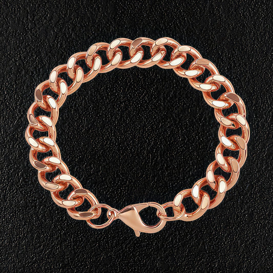 Pure Copper Curb Chain Bracelets, Handmade Solid , Lobster Clasps Copper  Bracelet Antique Copper Chain Solid Copper Chain Bracelets - Etsy