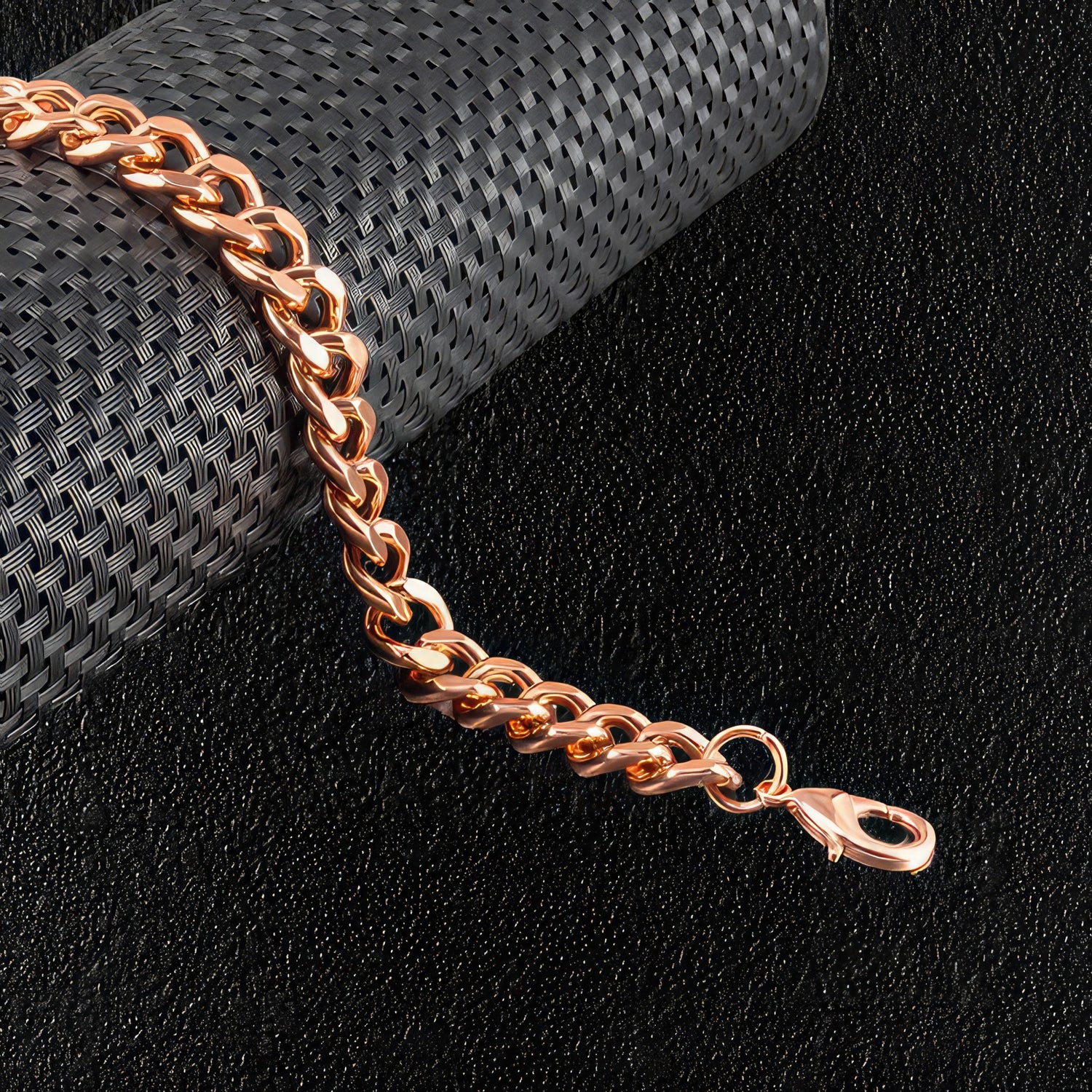 Man's Pure Copper Cuban Link Bracelet
