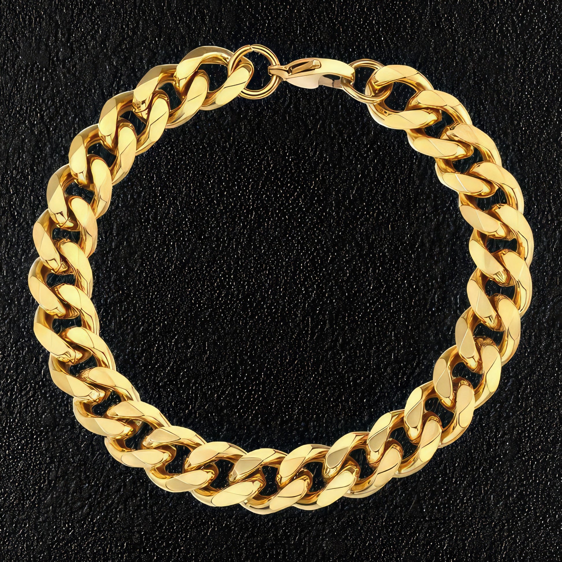 11mm Gold Stainless Steel Cuban Bracelet