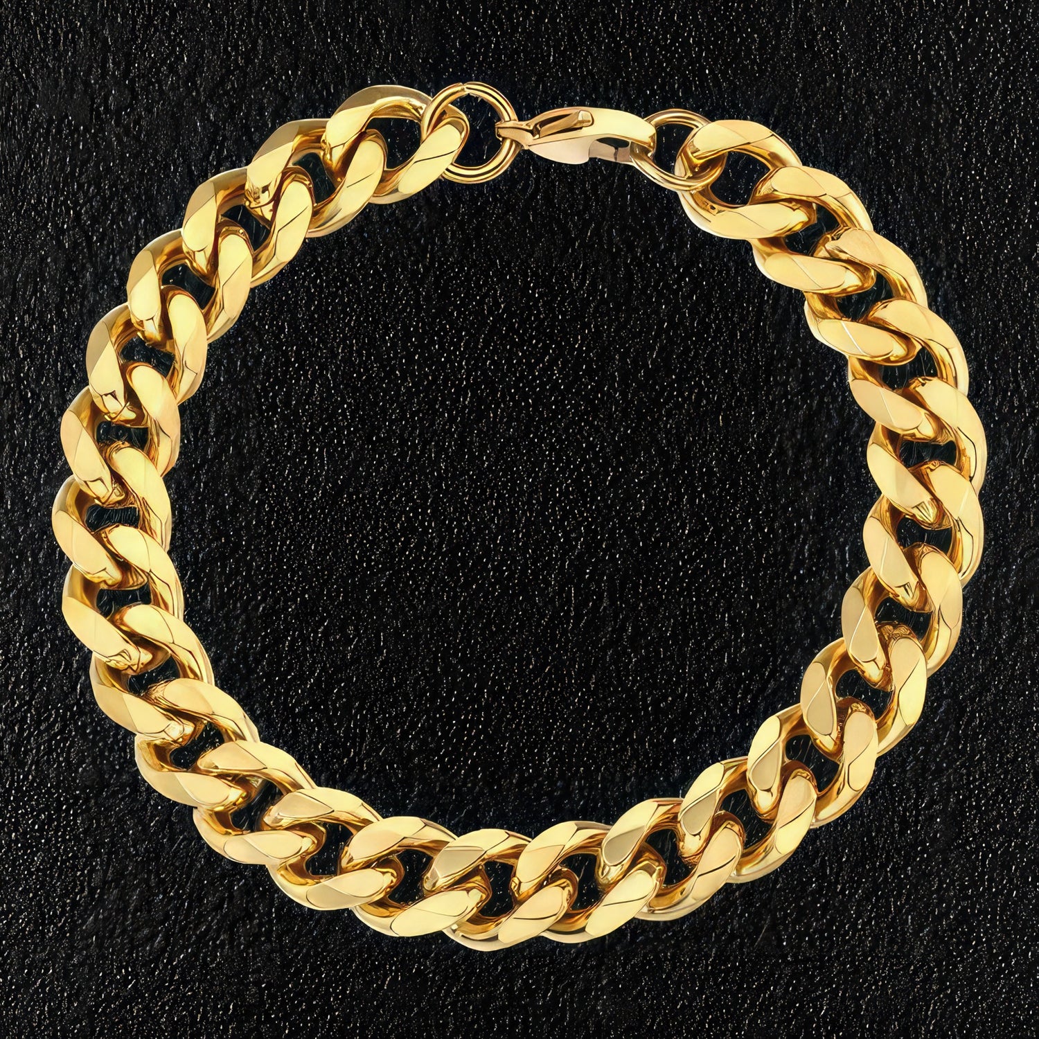 11mm Gold Stainless Steel Cuban Bracelet