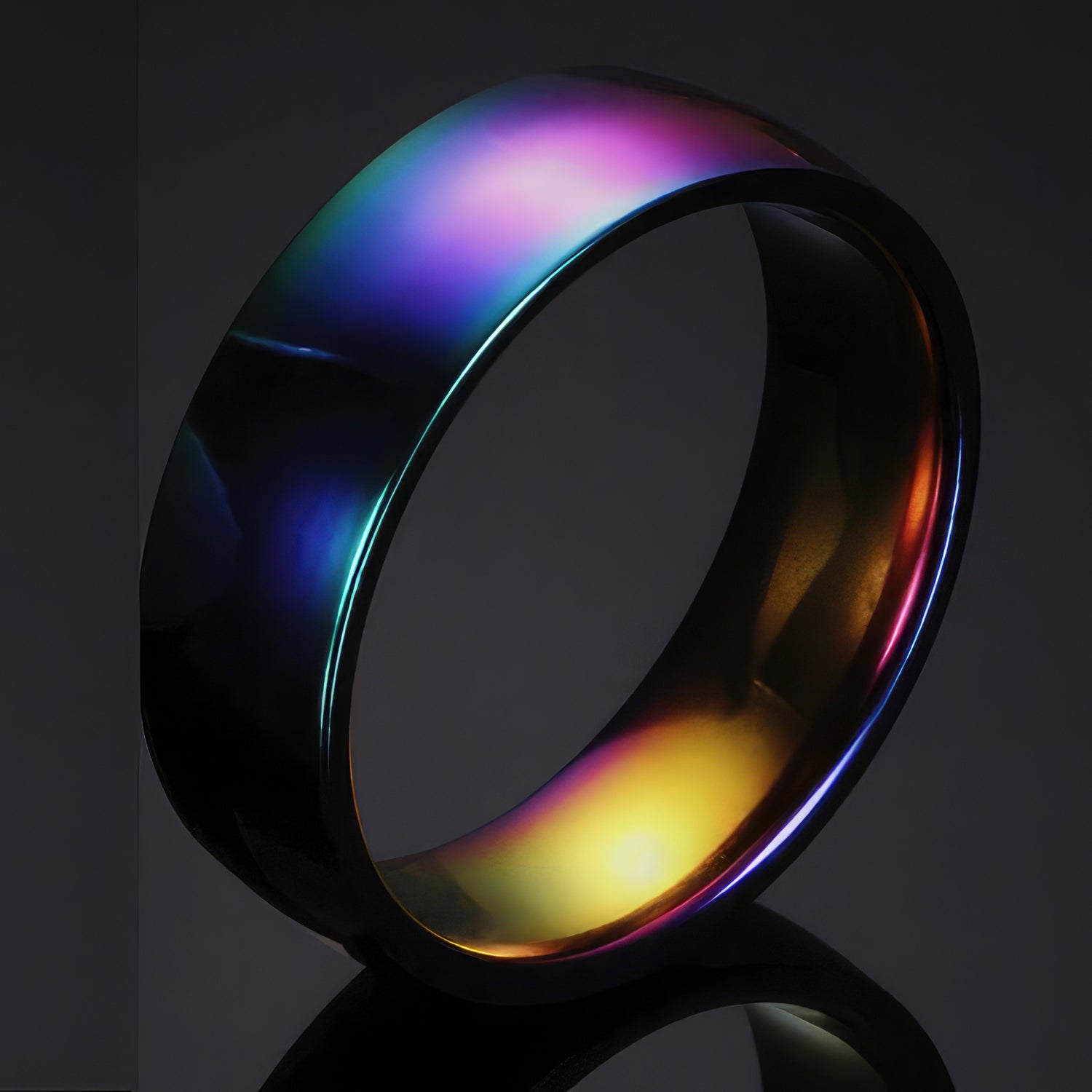 Iridescent Steel Ring