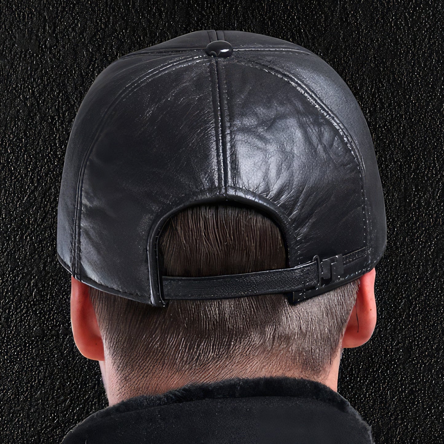 Men's Leather Snapback Baseball Cap