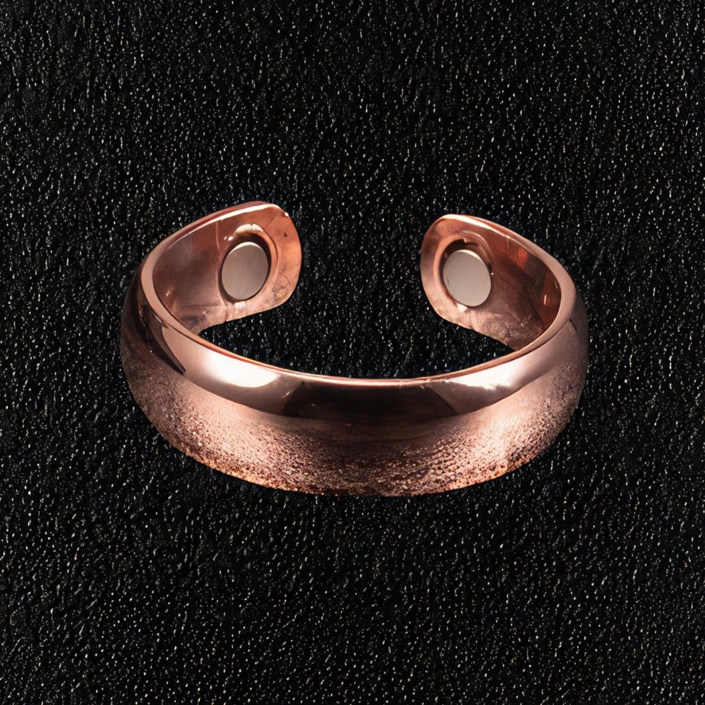 Women's Shiny Minimalist Magnetic Copper Ring