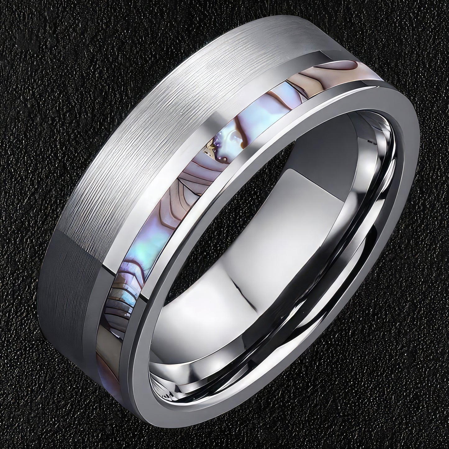 Offset Abalone Ring