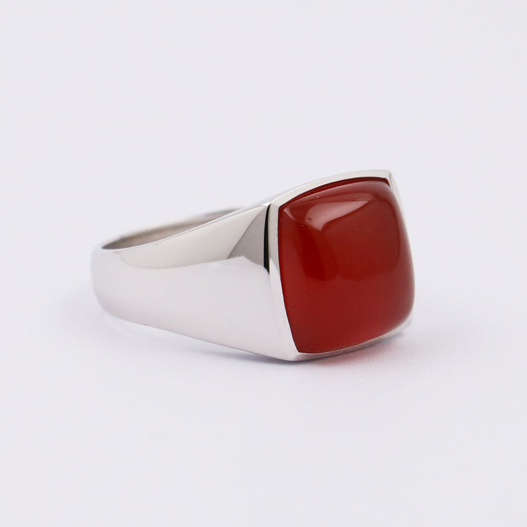 Sterling Silver Red Onyx Ring