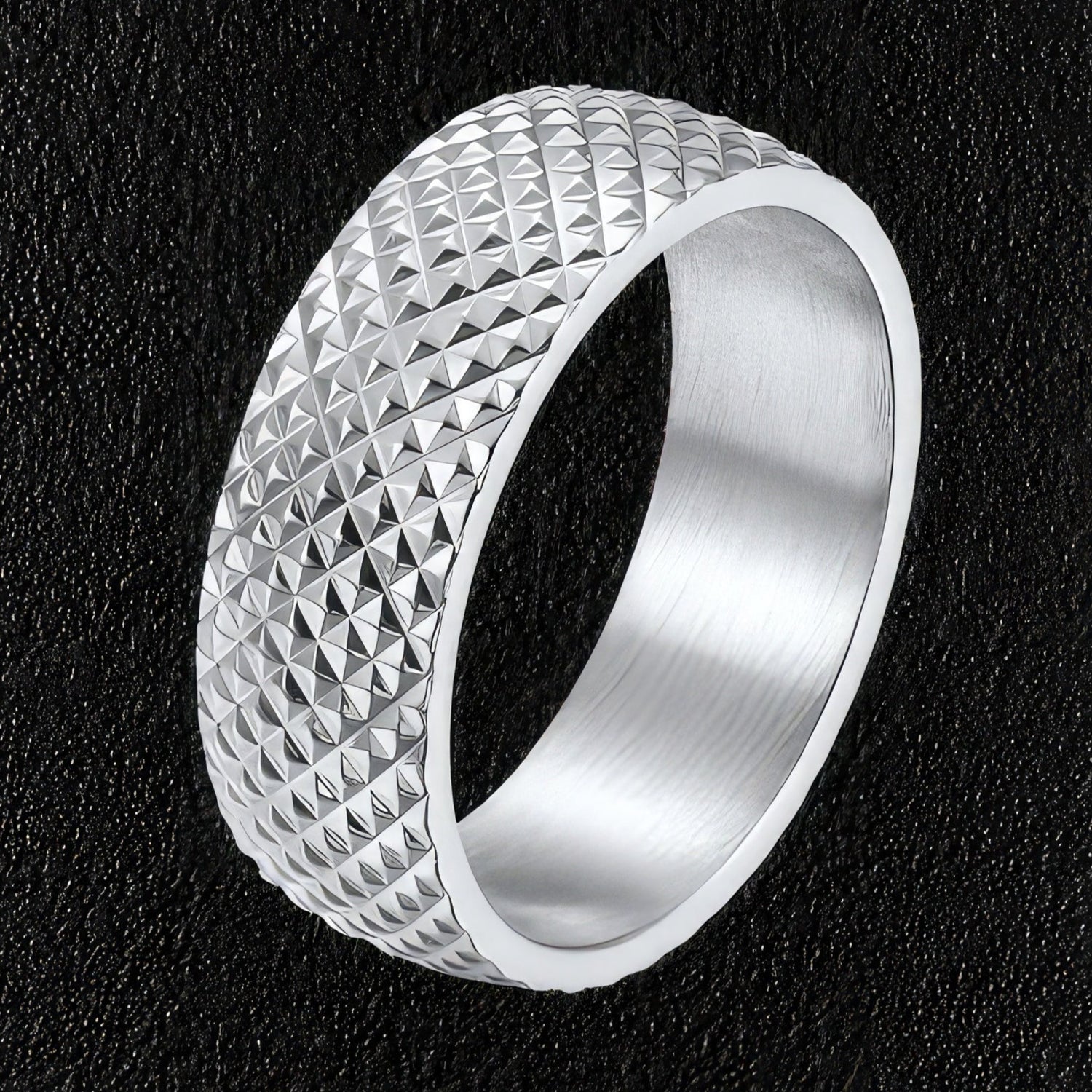 Stainless Steel Textured Surface Ring