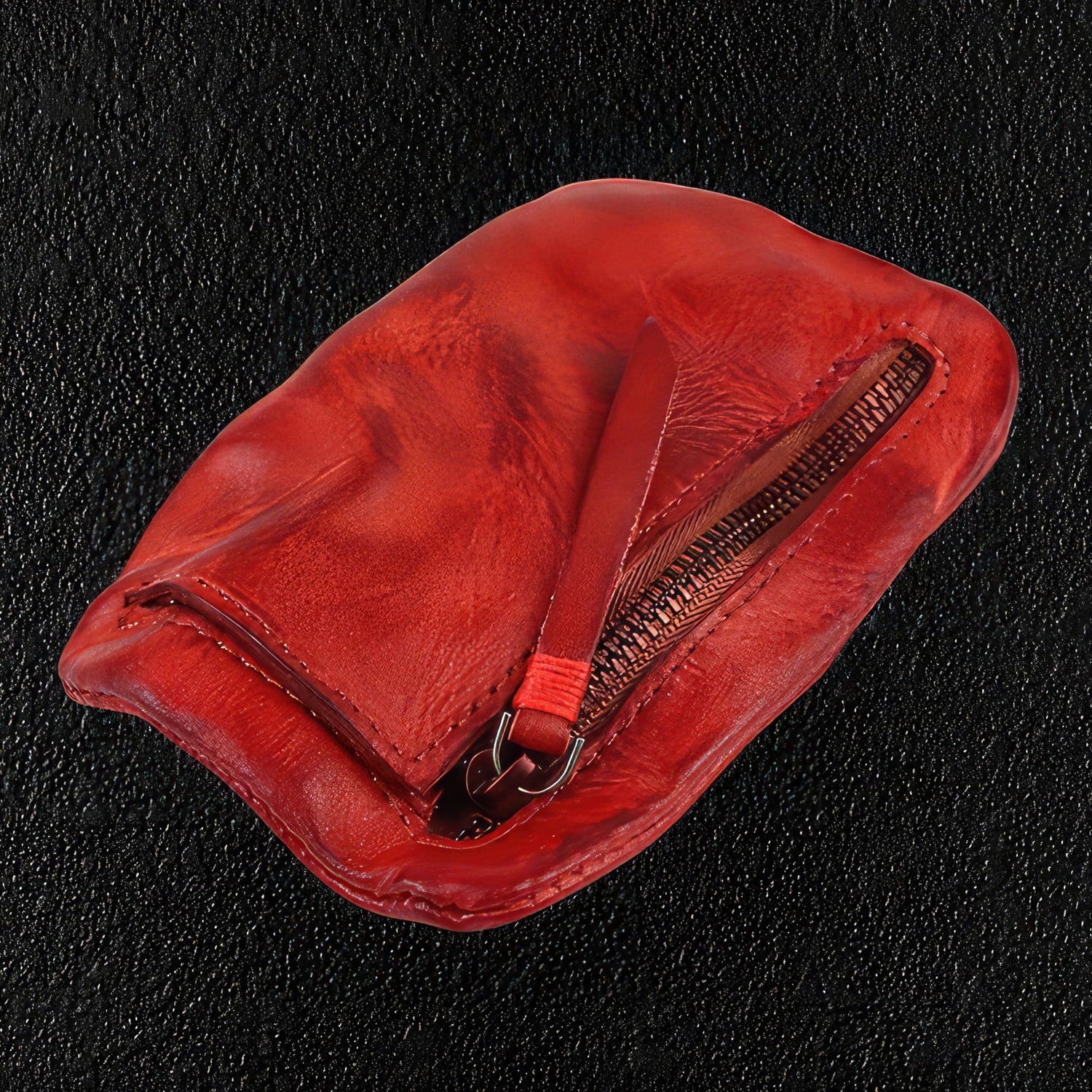 Red Soft Leather Coin Wallet