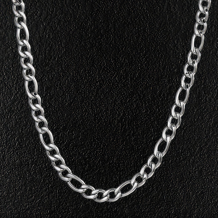 Men's Stainless Steel Figaro Necklace