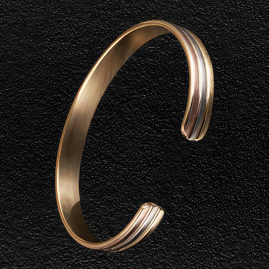 Men's Three tone Copper Cuff Bracelet