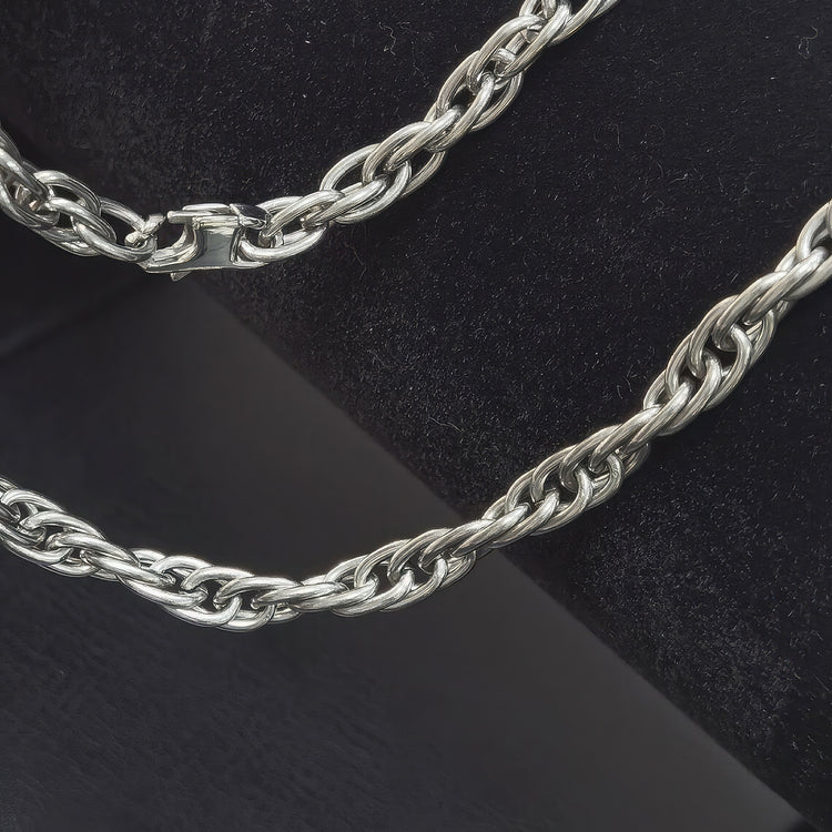 Man's Titanium Twist Link Chain Necklace