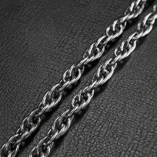 Titanium Twist Link Chain Necklace