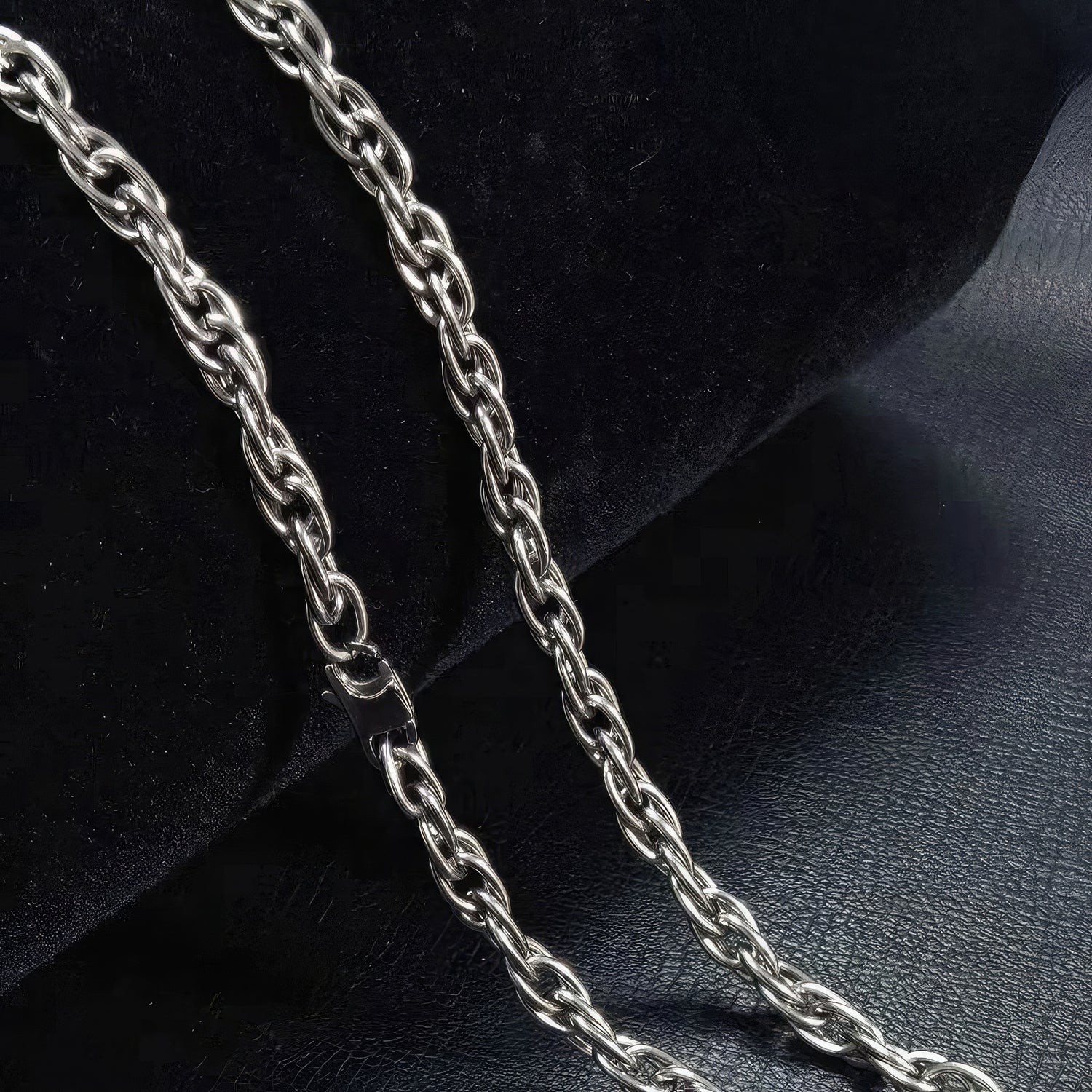 Titanium Twist Link Chain Necklace For Men