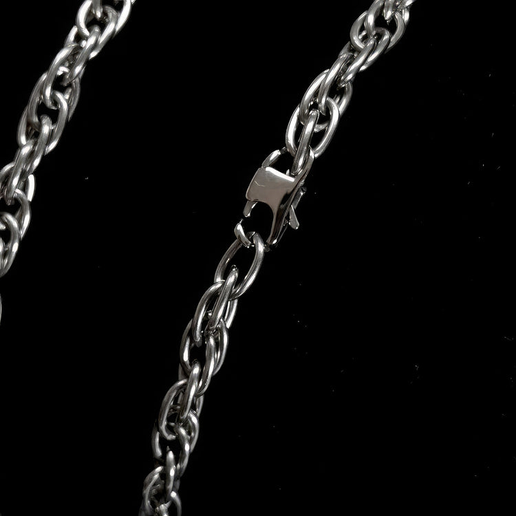 Pure Titanium Twist Link Chain Necklace