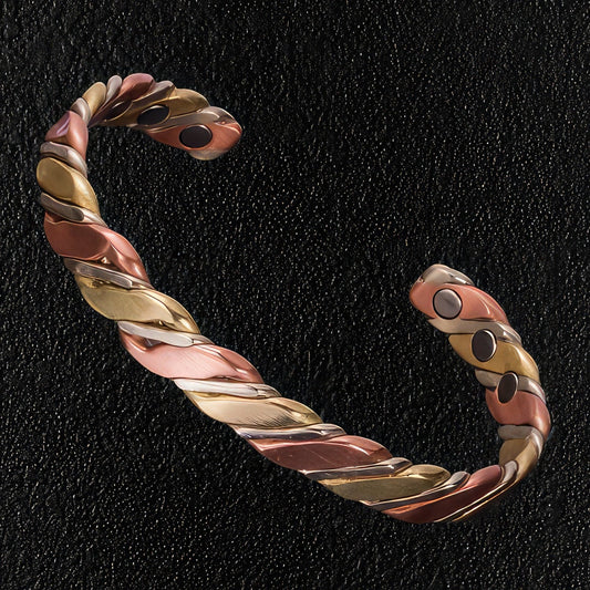 Triple Twist Copper Bangle