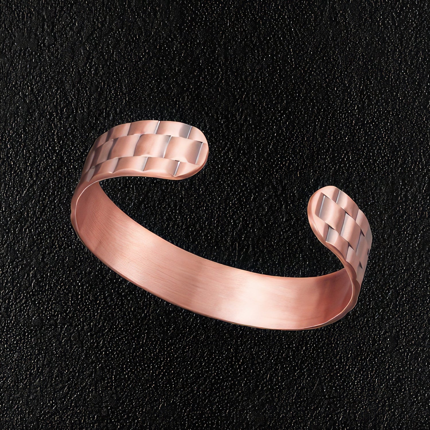 Wide Copper Cuff Bracelet For Men