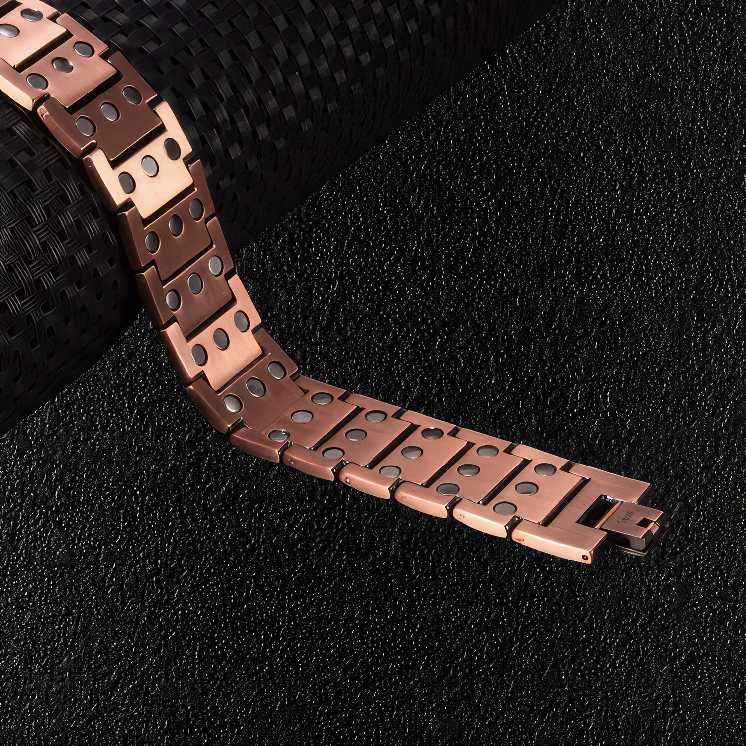 Men's Wide Magnetic Copper Bracelet