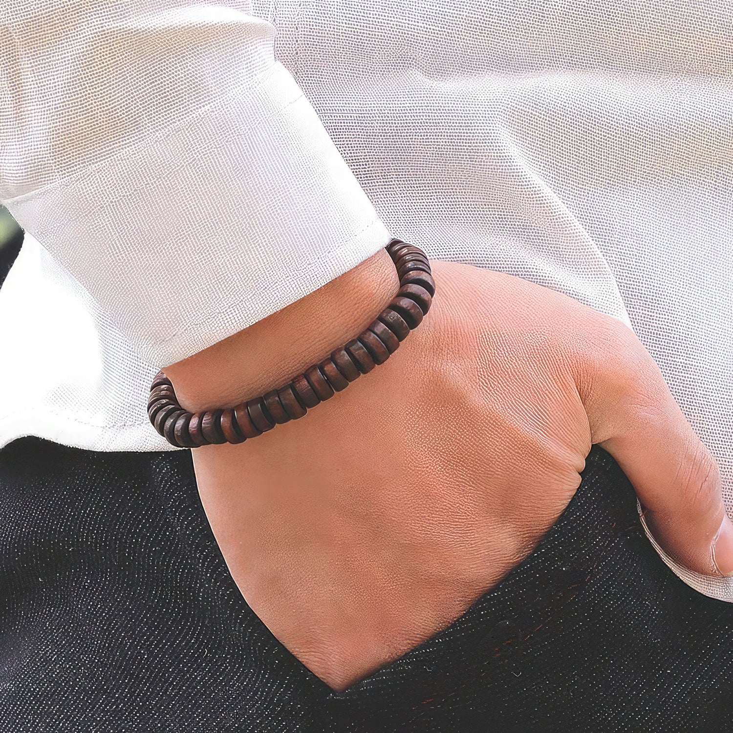 Men's Wooden Bead Bracelets
